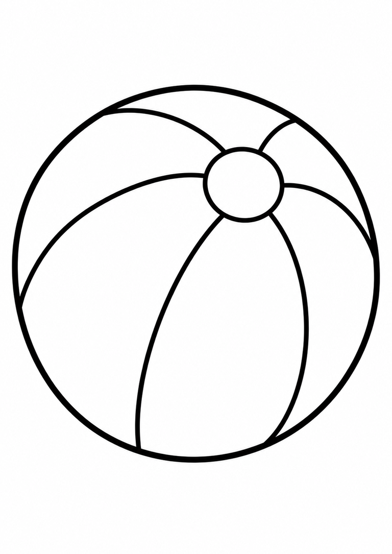Dibujo de una pelota de playa para colorear