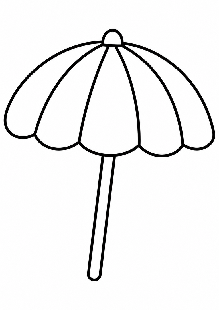 Dibujo de un paraguas para colorear