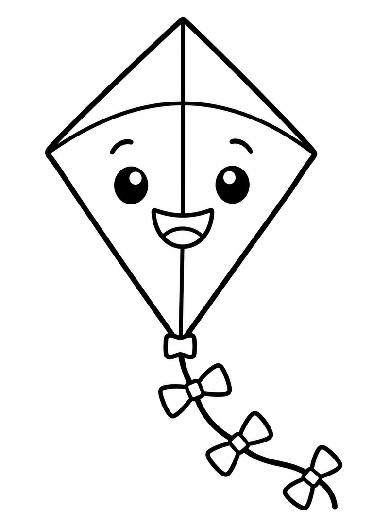 Dibujo de una cometa para colorear