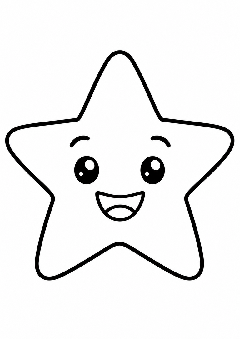 Dibujo de una estrella para colorear