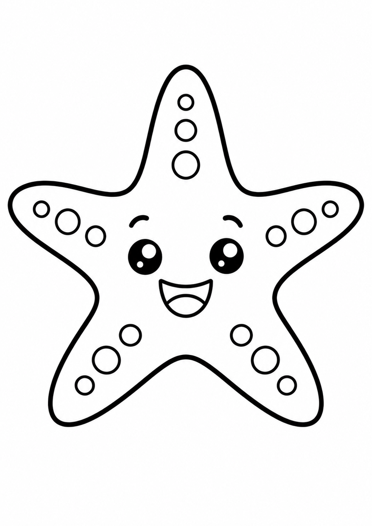 Dibujo de una estrella de mar para colorear